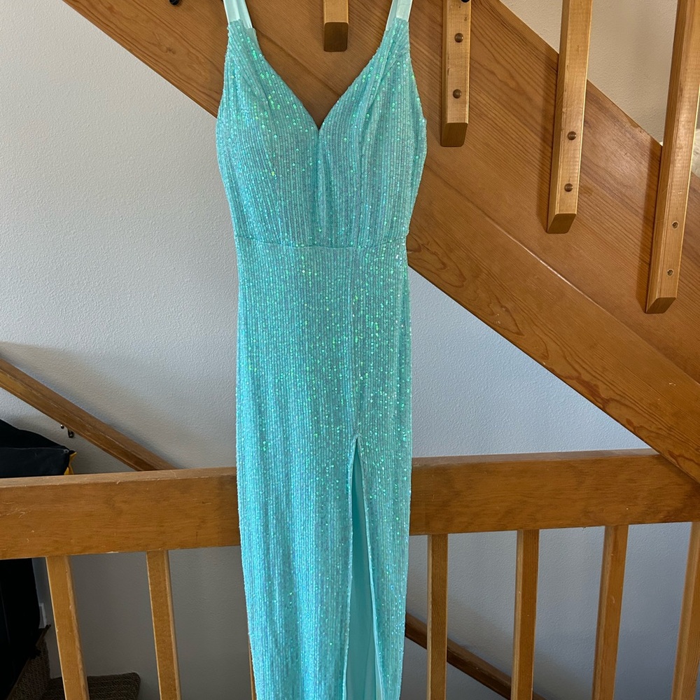 Honey and Rosie Sparkling Turquoise Dress